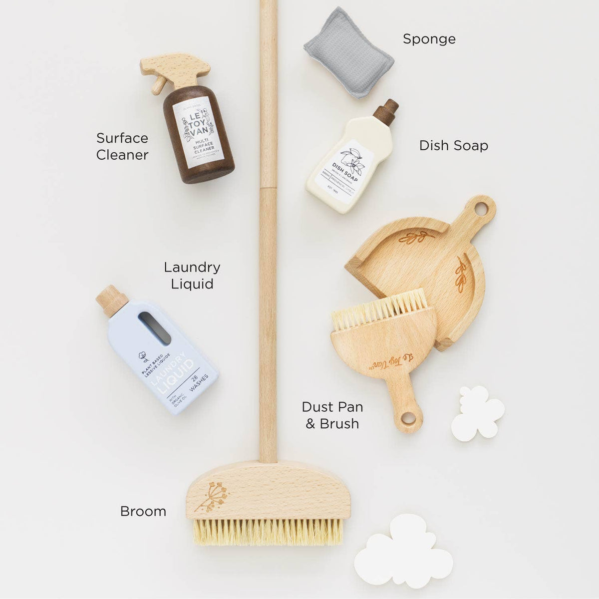Eco-Friendly Cleaning Wooden Play Set