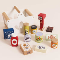 Eco-Friendly Wooden Groceries Set & Scanner