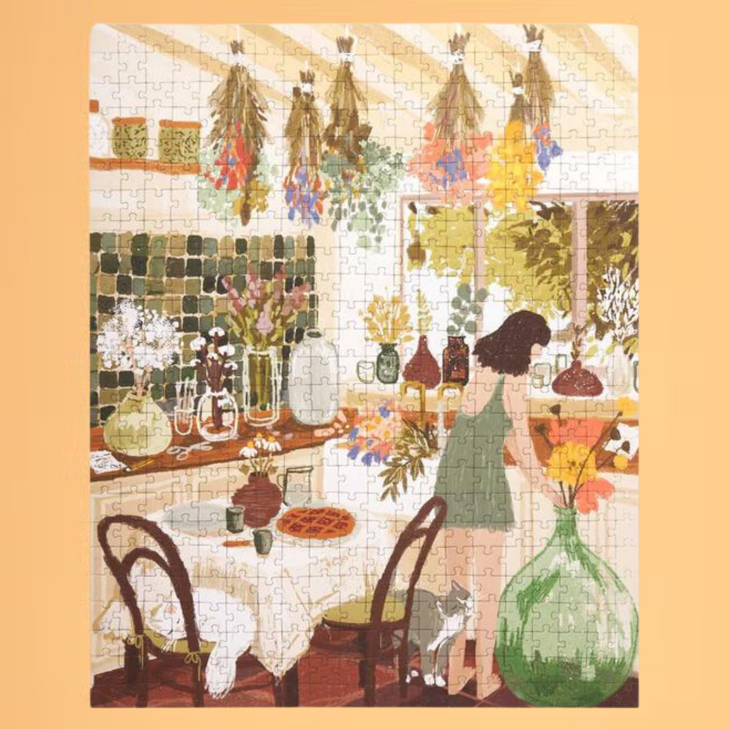 500 Piece Sustainable Jigsaw Puzzle: Home Flowering