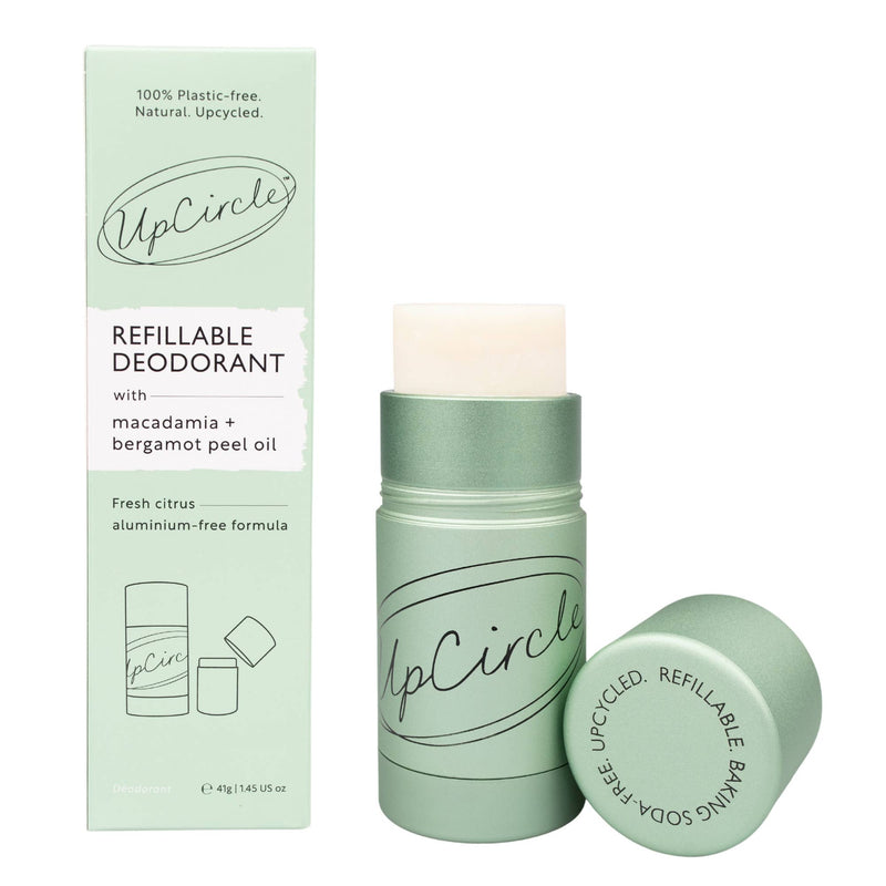 Plastic-Free Refillable Deodorant with Macadamia + Bergamot