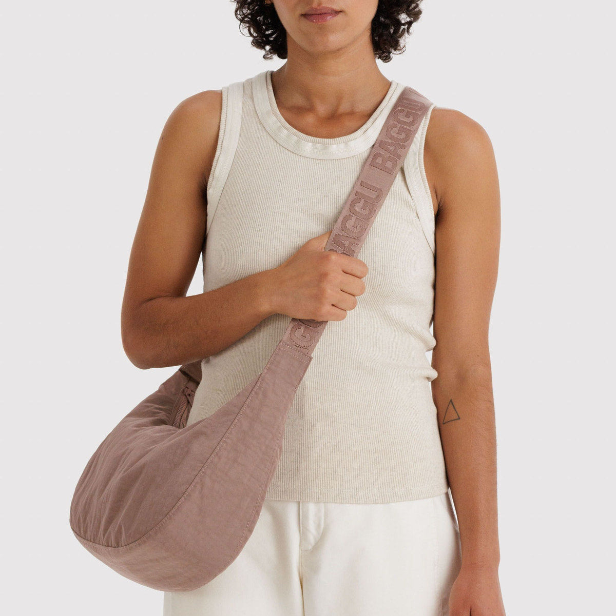 Recycled Nylon Crescent Bag