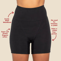 Organic Cotton Period Sleep Shorts — Heavy Absorbency