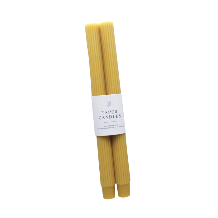 Fluted Taper Candle Pair