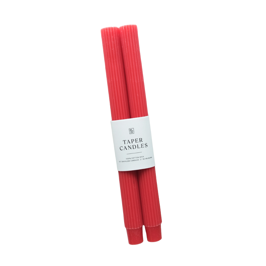 Fluted Taper Candle Pair