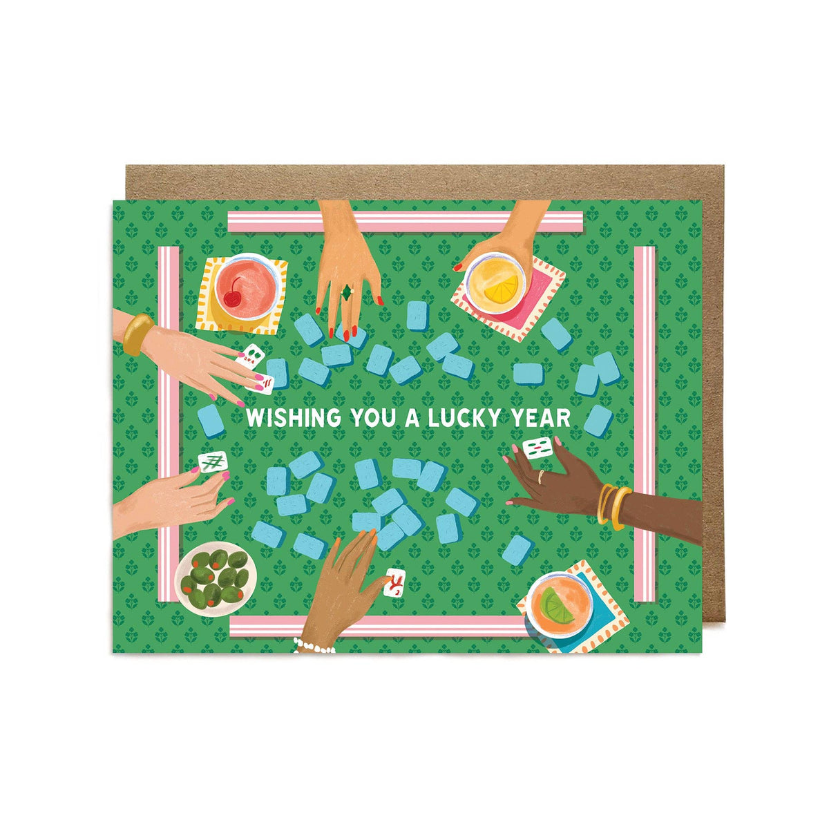 Birthday Card: Lucky Year Mahjong