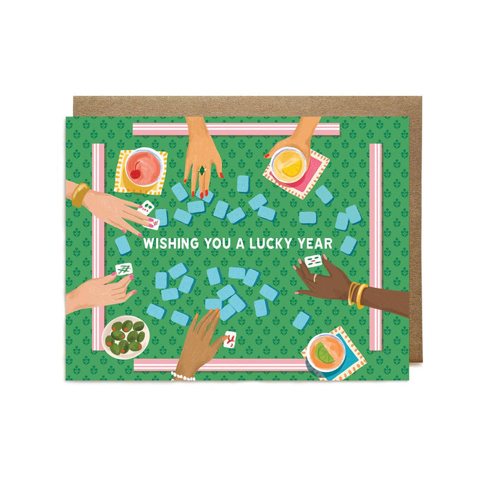 Birthday Card: Lucky Year Mahjong