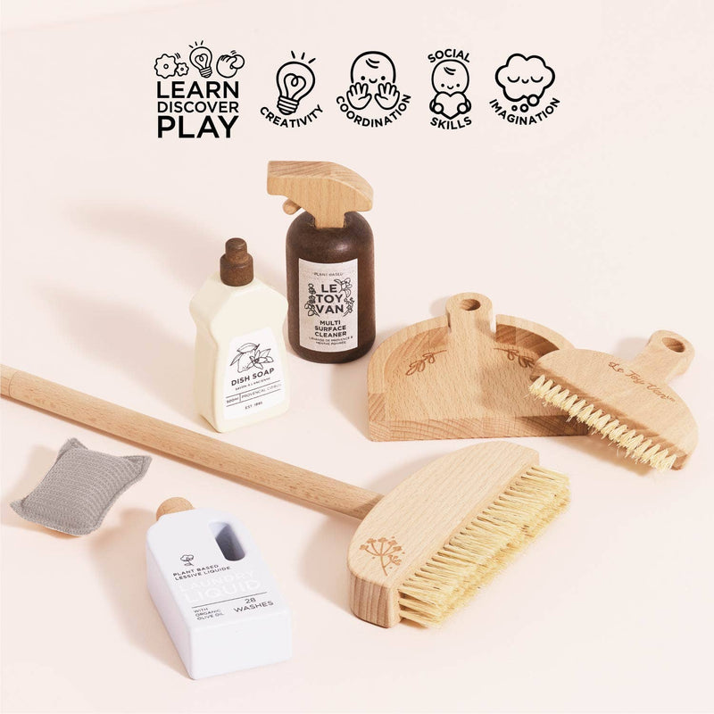 Eco-Friendly Cleaning Wooden Play Set