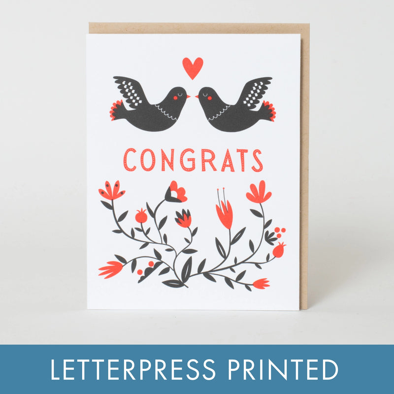 Congratulations Card: Doves