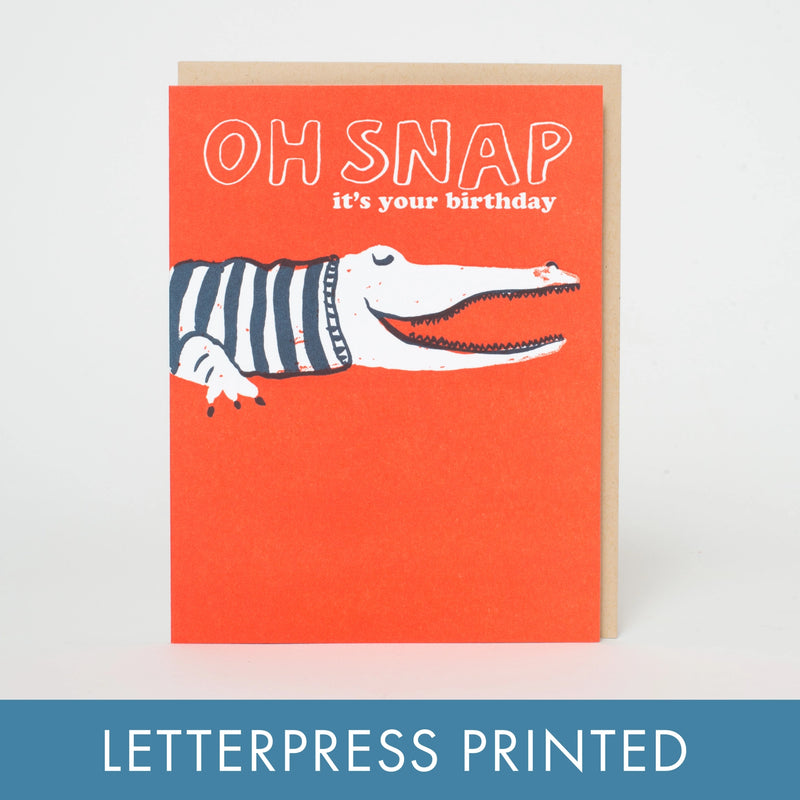 Birthday Card:  Crocodile