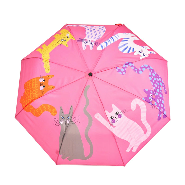 Limited Edition "Arty Cats" Compact Eco-Friendly Umbrella