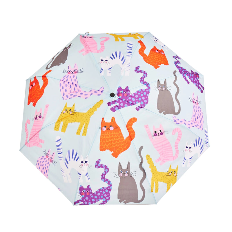 Limited Edition "Arty Cats" Compact Eco-Friendly Umbrella
