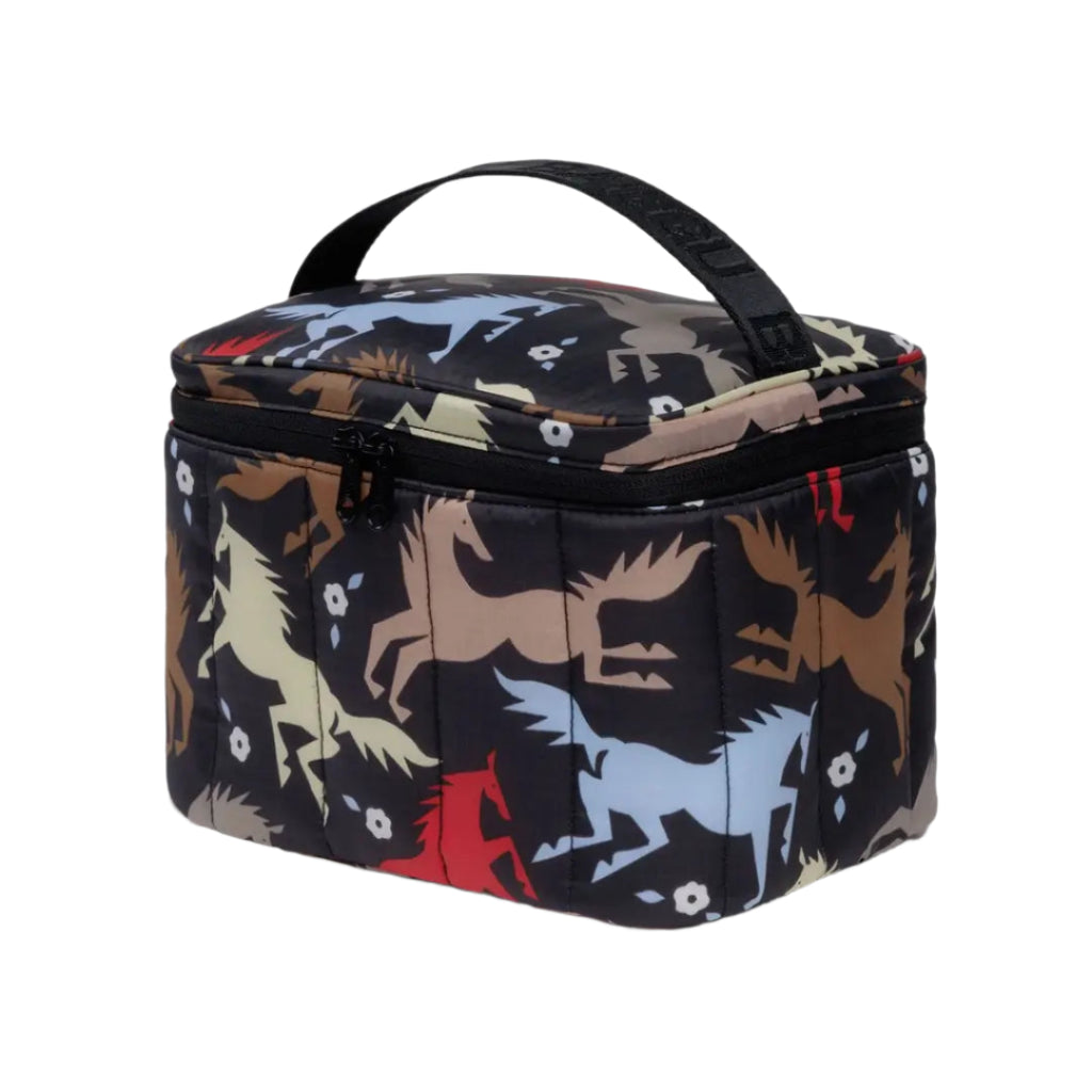 Lunch bag with horse pattern on a white background