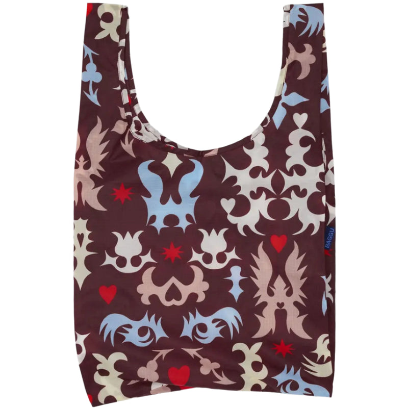 Reusable bag with a colorful western pattern on a white background