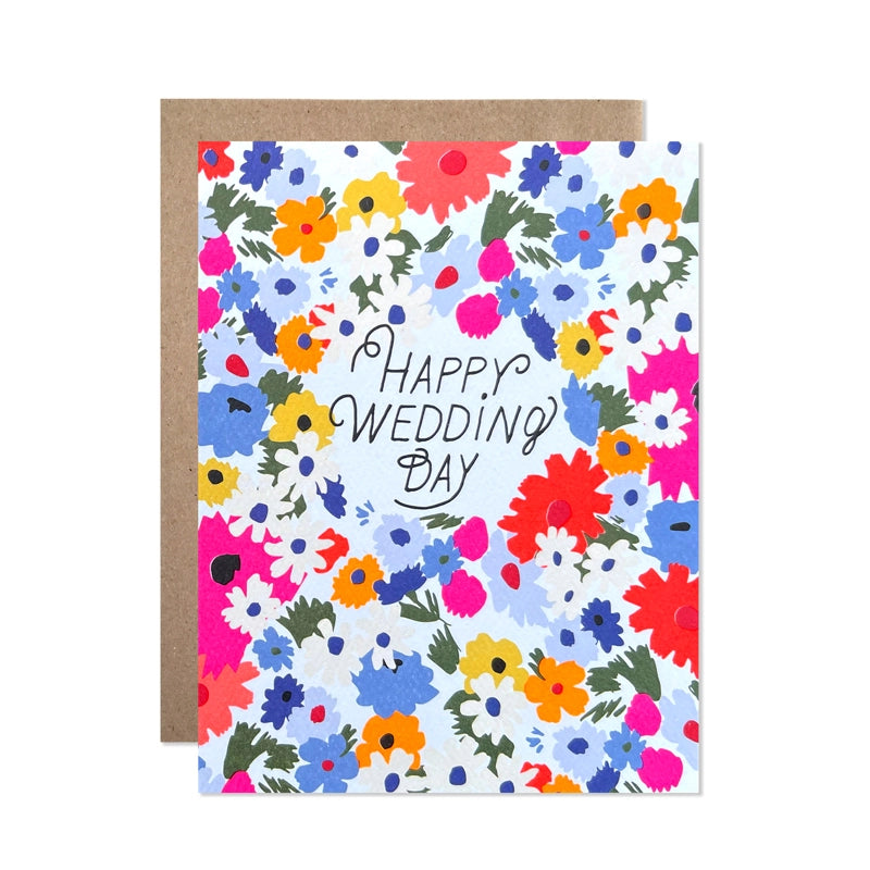 Congratulations Card:  Wedding Day Martha's Garden