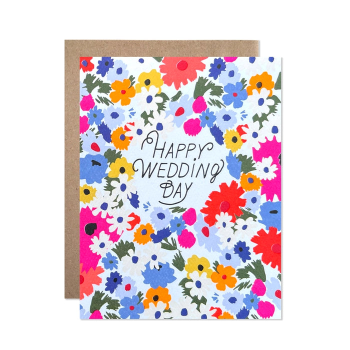 Congratulations Card:  Wedding Day Martha's Garden