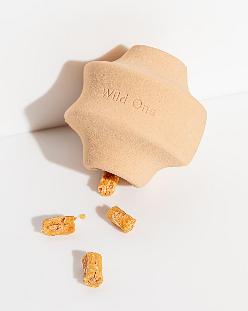 Rubber Twist Toss Dispensing Dog Toy