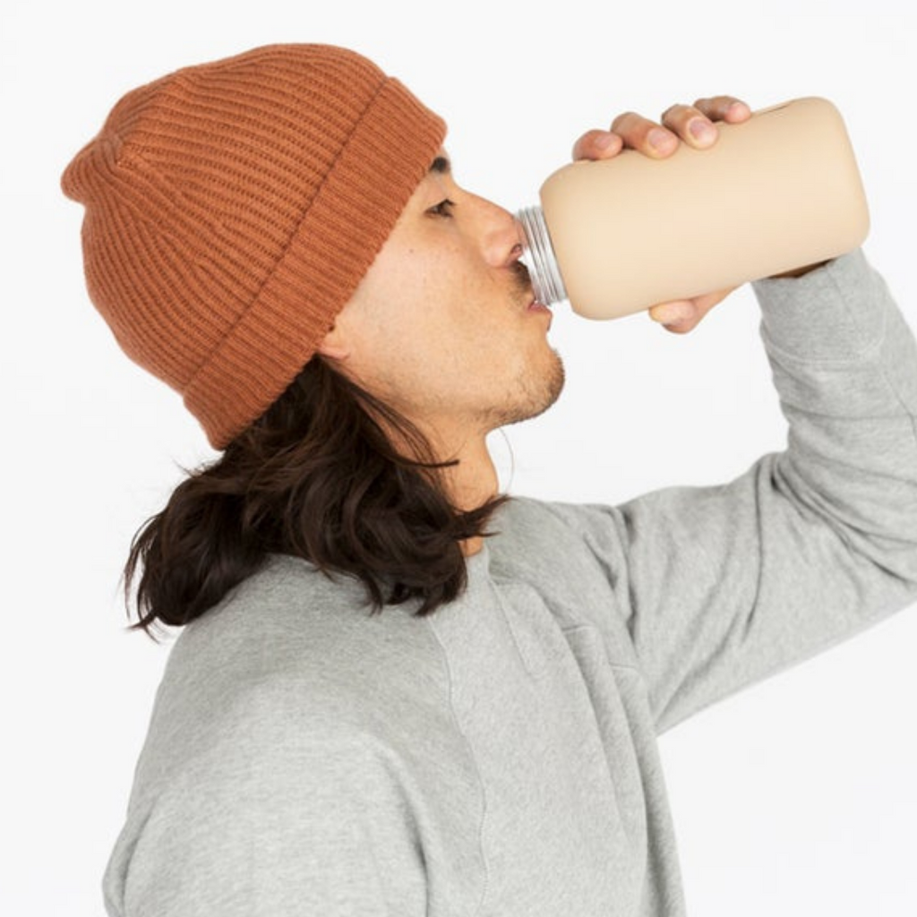 Reusable Glass and Silicone Water Bottle