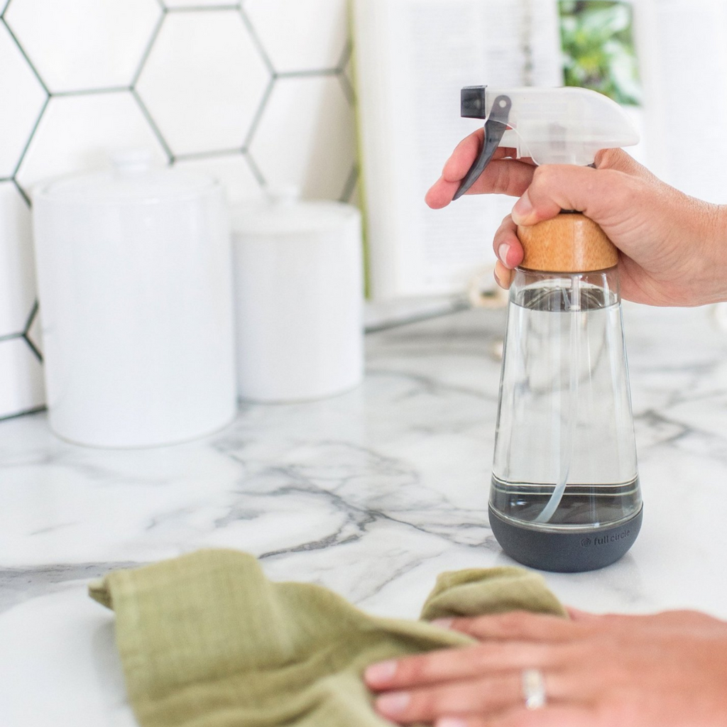 Bamboo & Glass Refillable Spray Bottle